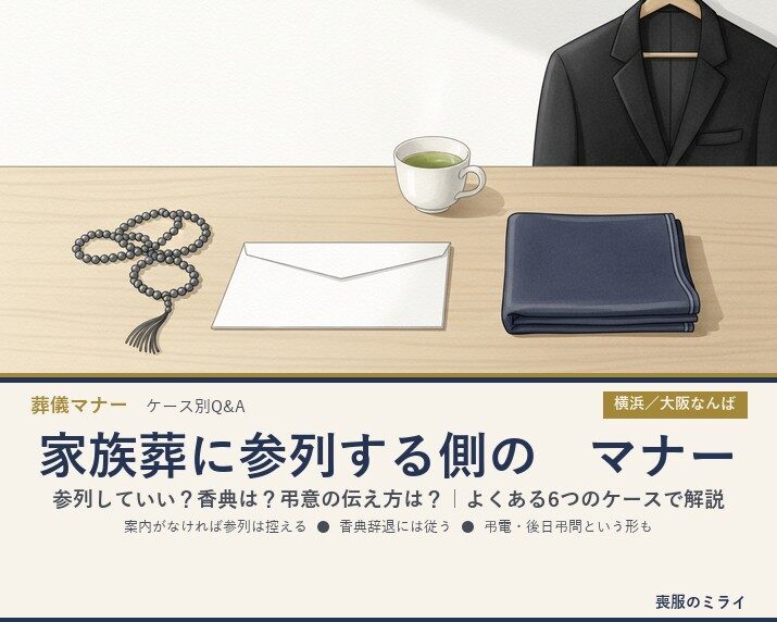 家族葬に参列する側のマナー｜参列していい？香典は？よくある6つのケースで解説
